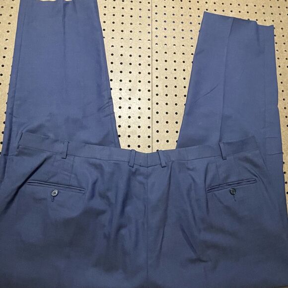 Hickey Freeman Suit Mens 50 R Navy Blue The Traveler 2pc Pants 46x30 Modern USA - Picture 14 of 14